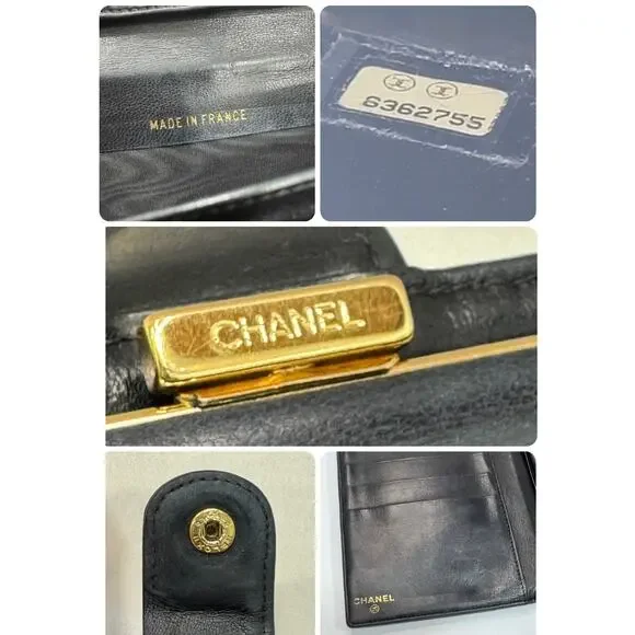 CHANEL Black Cavier CC Leather Long Wallet - Picture 4 of 10